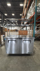 CPO True TUC-48-HC 48" Double Solid Door Undercounter Refrigerator With Double Over Shelves