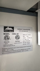CPO Sub-equip CSSU-29 Single Door 29" Refrigerated Sandwich Prep Table- Mint Condition