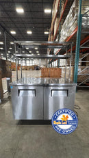 CPO True TUC-48-HC 48" Double Solid Door Undercounter Refrigerator With Double Over Shelves