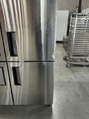 Brand New Scratch And Dent Atosa MBF8011GR Top Mount Four Solid Half Door Reach In Refrigerator
