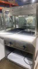 CPO HUIGE CBEST-2-S Commercial 2 Well Steam Table With Sneeze Guard