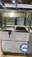 CPO HUIGE CBEST-2-S Commercial 2 Well Steam Table With Sneeze Guard