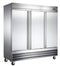 WindChill Triple Solid Door 81" Wide Stainless Steel Freezer