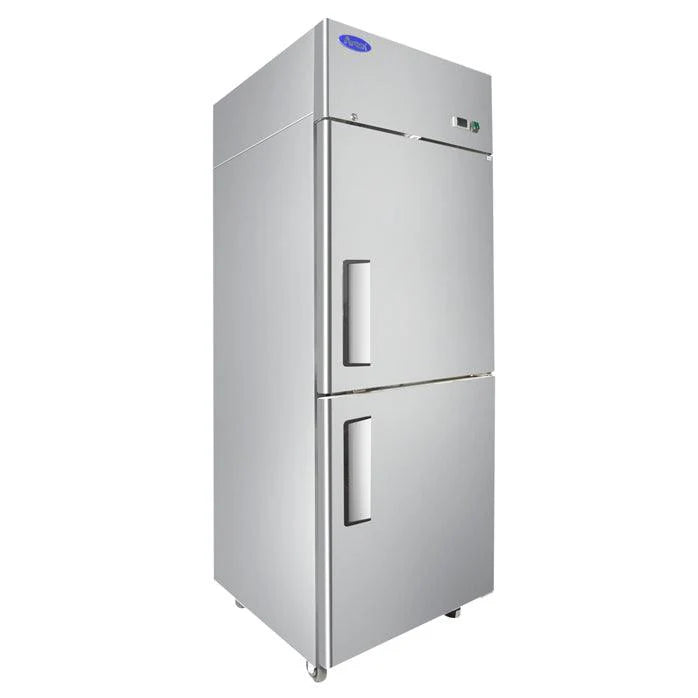 Atosa MBF8010GR 28" Top Mount Solid Half 2-Door Reach-In Refrigerator -Right Hinged