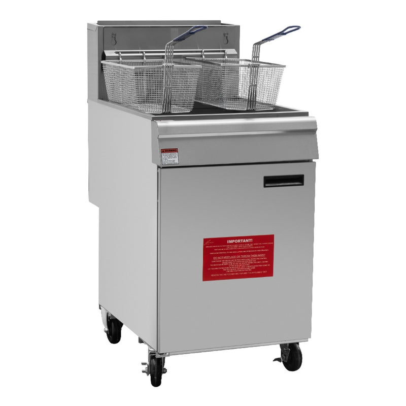 Blue Flame GF-150 Natural Gas 75lbs Fryer - 150,000 BTU