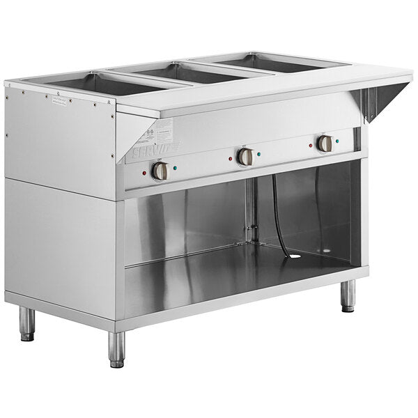 Maple Leaf EST-3SW-CB 3 Well Steam Table - 208-240V, ENCLOSED CABINET