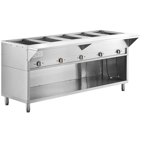 Maple Leaf EST-5SW-CB Electric 5 Well Steam Table - 208-240V, ENCLOSED CABINET