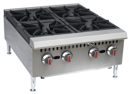 Blue Flame GHP-4 Natural Gas/Propane 4 Burner Hot Plate - 30,000 BTUs Per Burner
