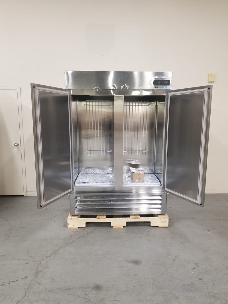 Windchill Pro MLR49-S Stainless Steel Double Solid Door 54" Wide Reach-in Refrigerator