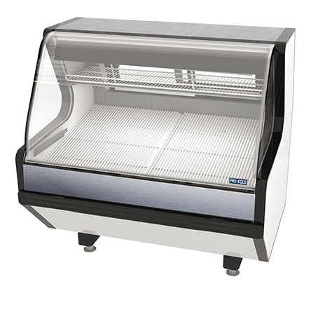 Pro-Kold MCRU-52-W Curved Glass 51" Refrigerated Fresh Meat Display Case - REMOTE CONDENSING UNIT, NOT INCLUDED