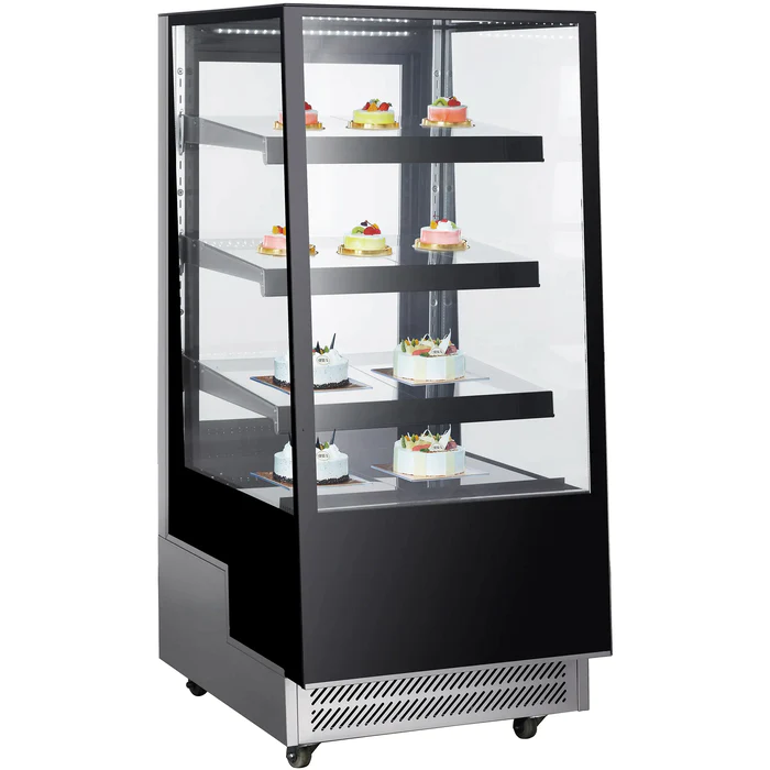Nordic Air Square Glass 3 Tier 26" Refrigerated Pastry Display Case