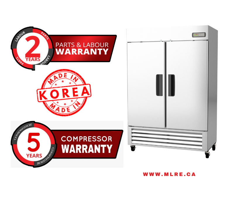 Windchill Pro Stainless Steel Double Solid Door 54" Wide Reach-in Refrigerator