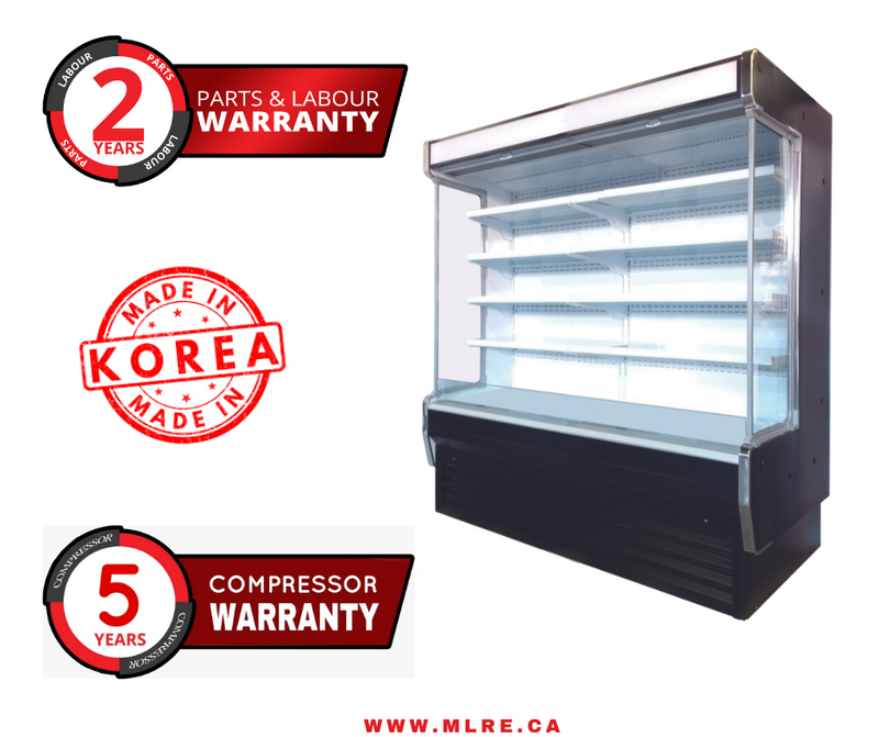 Windchill Pro WPOD-72VG Refrigerated Grab And Go 72" Wide Open Display Merchandiser/Cooler with Glass Sides