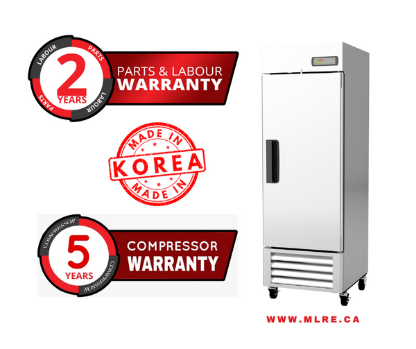Windchill Pro Stainless Steel Single Solid Door 27" Wide Reach-in Refrigerator