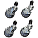 Omega 4" Casters For Stainless Steel Tables (Full Set)