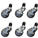 Omega 4" Casters For Stainless Steel Tables (Full Set)