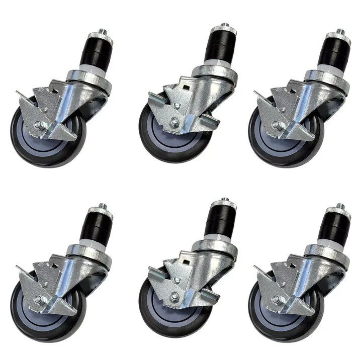 Omega 4" Casters For Stainless Steel Tables (Full Set)