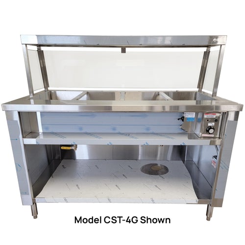 Maple Leaf CST-4 Steam Table - 4 Wells, Optional Sneeze Guard