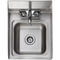 Maple Leaf Stainless Steel 17" x 15" Wall Mounted Hand Sink with Side Splash Guards(Faucet Included)