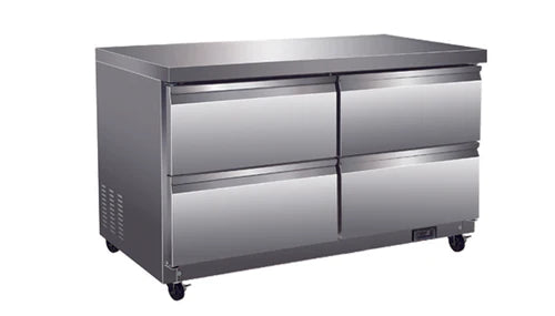North Air Undercounter 60" Refrigerated Work Table With 4 Drawers