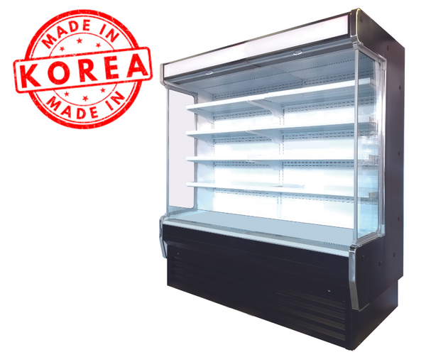 Windchill Pro WPOD-72VG Refrigerated Grab And Go 72" Wide Open Display Merchandiser/Cooler with Glass Sides