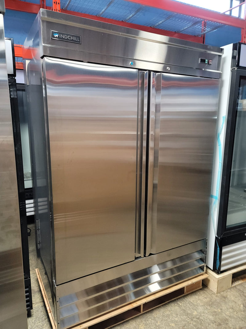 WindChill Double Solid Door 54" Wide Stainless Steel Freezer