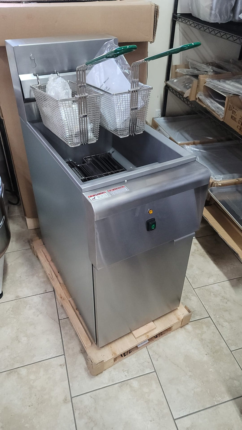 Maple Leaf Floor Model 40 lb Electric Deep Fryer - Single Phase -240V
