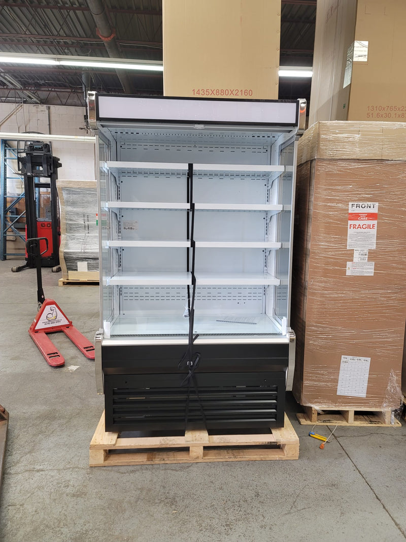 Windchill Pro WPOD-36VG Refrigerated Grab And Go 36" Wide Open Display Merchandiser/Cooler with Glass Sides