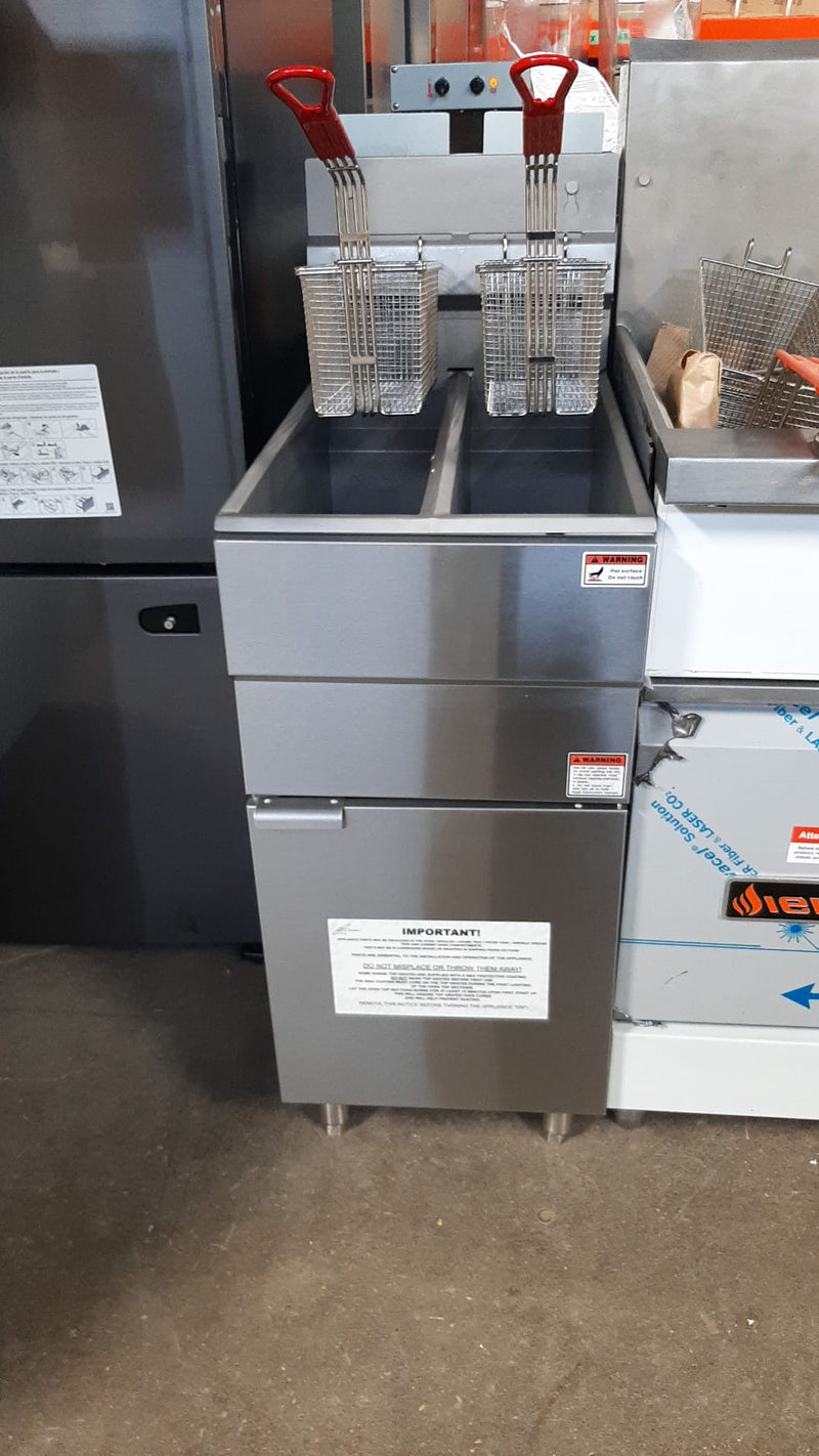 Blue Flame GF-120T 2 in 1 Fryer 120,000 BTU ( Save on Oil ) Split Fryer