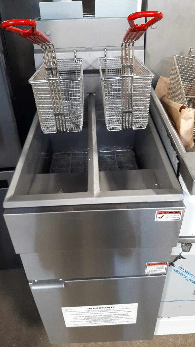 Blue Flame GF-120T 2 in 1 Fryer 120,000 BTU ( Save on Oil ) Split Fryer