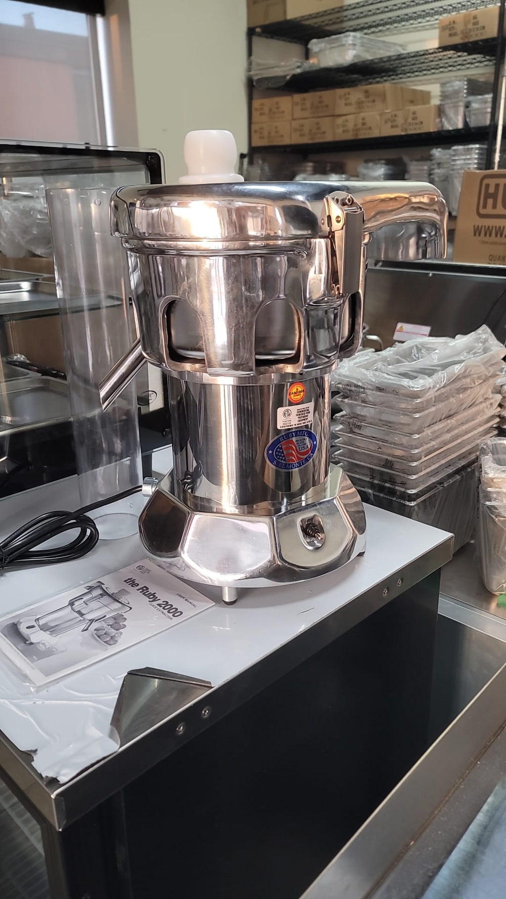 RUBY 2000 Commercial Juice Extractor – Maple Leaf Restaurant Equipment