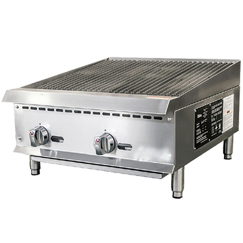 Maple Leaf Natural Gas/Propane 24" Manual Radiant Charbroiler -35,000 BTUs/Burner