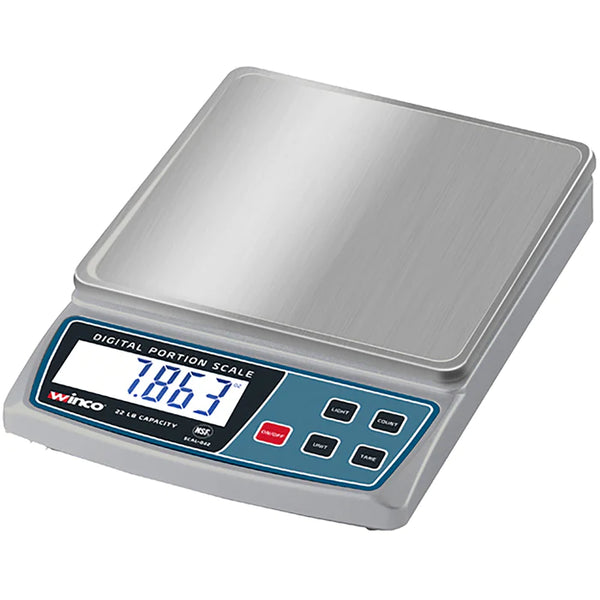 Winco SCAL-D22 Digital Portioning Scale, 22LB Capacity