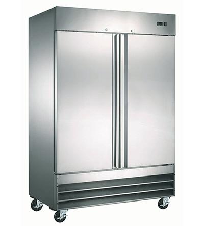 WindChill Double Solid Door 54" Wide Stainless Steel Freezer