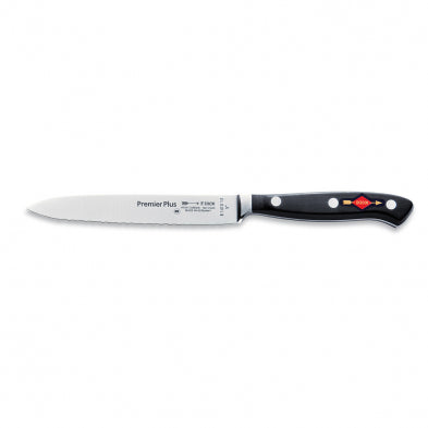 F.Dick Premier Plus Utility Knife Serrated Forged Black 5"