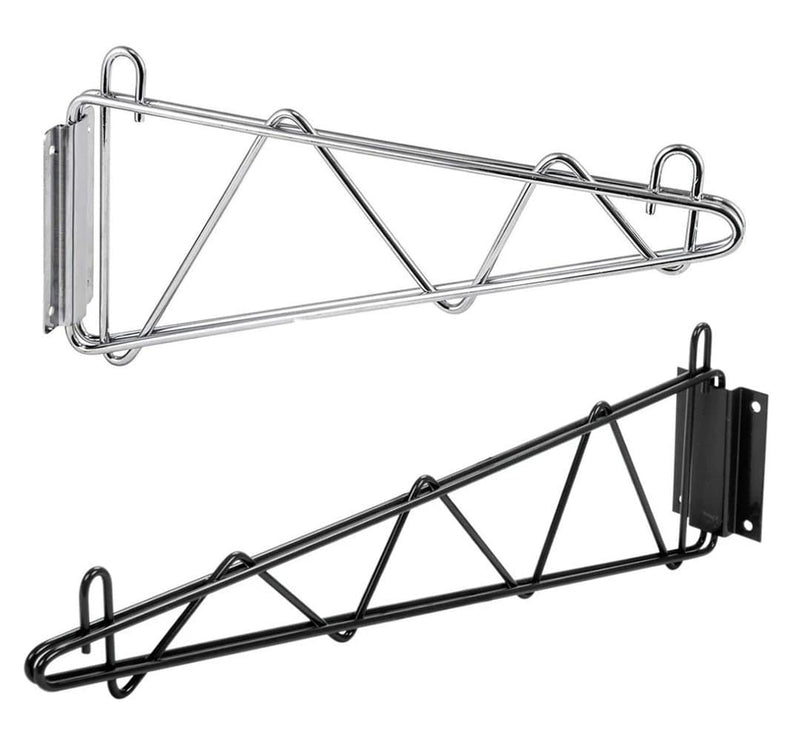 Wire Chrome/Black Epoxy Wall Brackets (Set of 2)