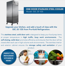 Pro-Kold SSC-20-1DS Single Solid Door 26" Wide Stainless Steel Refrigerator